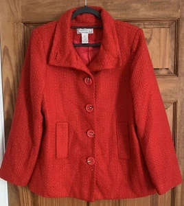 Vintage George Simonton Bright Red Party 1980’s Swing Jacket -Size M - Picture 1 of 8