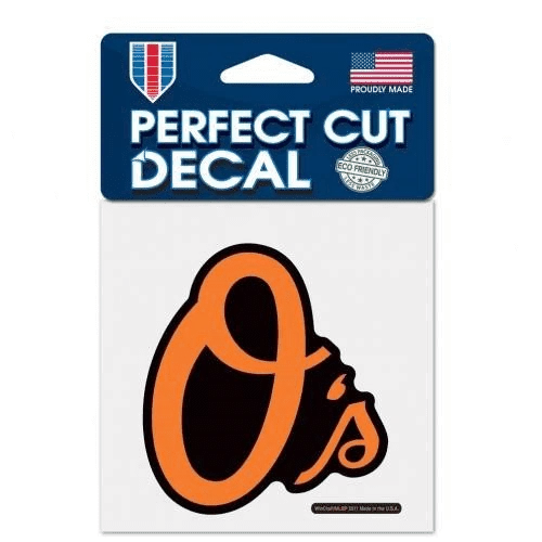 Baltimore Orioles 4" x 4" O's Logo Truck Car Window Die Cut Auto Decal Color New - Image 1 of 1