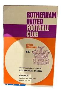 ROTHERHAM UNITED V OLDHAM ATHLETIC - DIVISION THREE - 8/4/1969 - Picture 1 of 1
