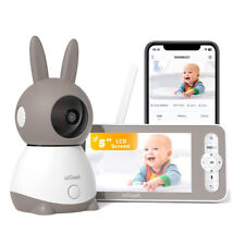 ieGeek 5" Baby Monitor Video e Audio LCD Telecamera 2K Visione diurna e notturna