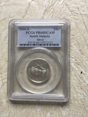 2006-S SILVER South Dakota State Quarter - PCGS PR68DCAM 25 Cent Coin - Image 1 of 4