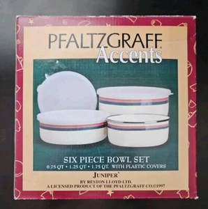 Pfaltzgraff Wacholdermuster 6 teiliges Vorratsschalenset Reston Lloyd Neu 04414 1997 - Bild 1 von 3