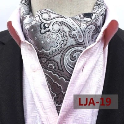 Corbata de lunares de cachemira colorida para hombre corbata Ascot boda fiesta corbata Foto 1 de 4