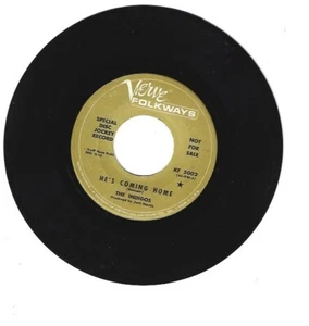 THE INDIGOS - 45 RPM GIRL GROUP - VERVE RECORDS " HE'S COMING HOME" - Picture 1 of 2