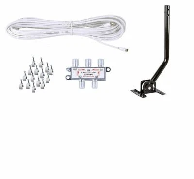 Cable LAVA 40 pies, divisor de 4 vías LAVA para 4 TVS -jpole Foto 1 de 4