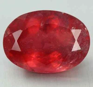 6.625 cts Natural Unheated Oval-cut Pink-Red Excellent-luster VVS Rubellite - Picture 1 of 2