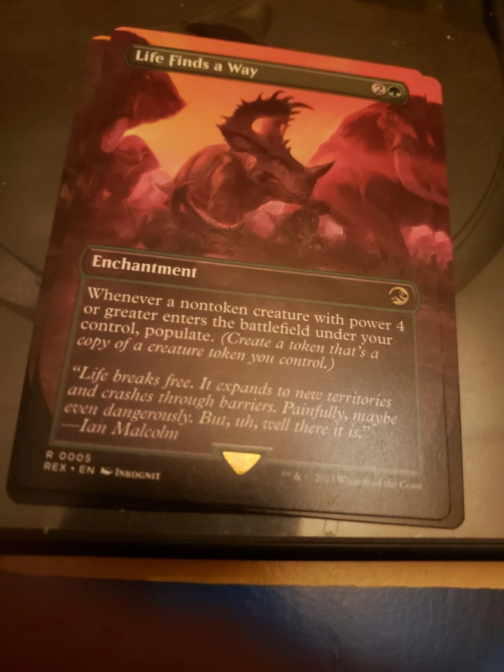 MTG LIFE FINDS A WAY JURASSIC WORLD LOST CAVERNS OF IXALAN BORDERLESS RARE  - Image 1 of 1