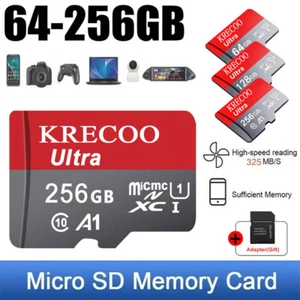Micro SD Card 64GB 128GB 256GB TF Class 10 Memory Card for Smartphones Tablets - Picture 1 of 18