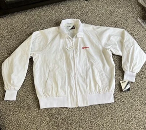 Wilson Staff Jacket Mens XL White Full Zip Windbreaker Sporty Golf NEW - Picture 1 of 6