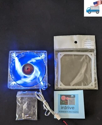 New Enermax Twister 90mm BLUE LED (ON/OFF Switch)12V 3pin Case Cooling Fan + Pad - Image 1 of 4