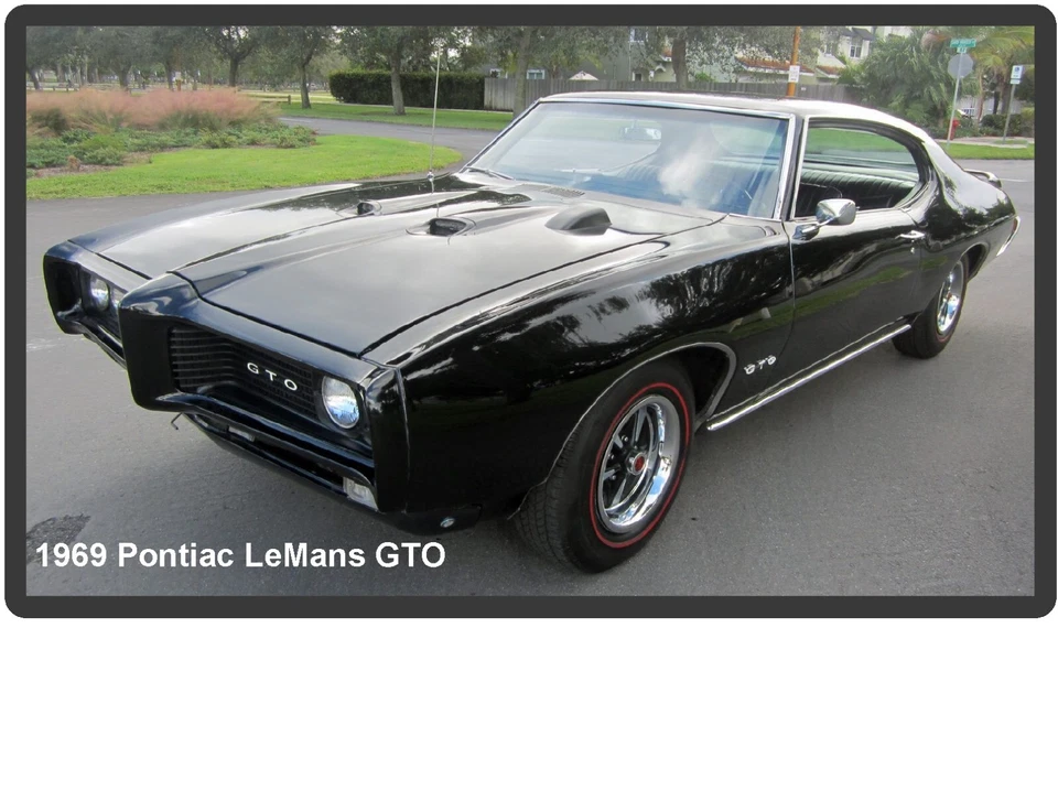 1969 Pontiac LeMans GTO  Refrigerator / Tool Box  Magnet Man Cave Gift Item - Image 1 of 1