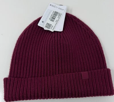 Lululemon Close-Fit Beanie Wool-Blend Ribbed Knit Hat Unisex One Size Deep Luxe - Image 1 of 4