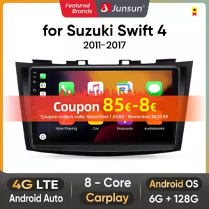 4G DAB+ 6+128GB Android CarPlay Autoradio GPS Navi Für Suzuki Swift 4 2010-2017 - Bild 1 von 14