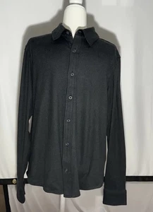 32 Degrees Heat Men's Size Med Gray Stretch Long Sleeve Button Up Soft Shirt - Picture 1 of 4