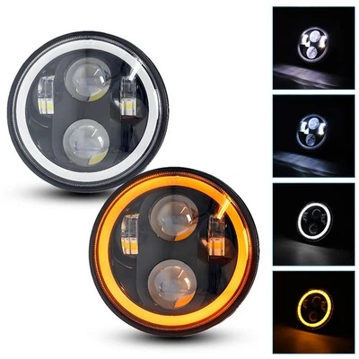 5.75'' 5-3/4 inch LED Hi/Lo Beam Headlight for Honda Rebel 250 450 Shadow 1100 - Imagem 1 de 4