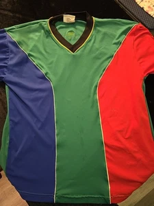 H & M Clothing SOUTH AFRICA Shirt Men's LG Short Sleeve Red Green Blue - Picture 1 of 11