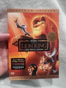 The Lion King (DVD, 2003, 2-Disc Set, Platinum Edition) Brand New W/Slipcover  - Imagen 1 de 9