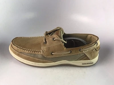 Zapato de barco de encaje Margatiaville para hombre color tostado claro talla 12 cuero/textil EE. UU. Foto 1 de 4