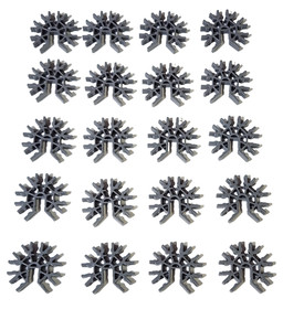 20 K'NEX Rare Gray 7-way Slotted Connectors Standard 3D Parts Pieces KNEX