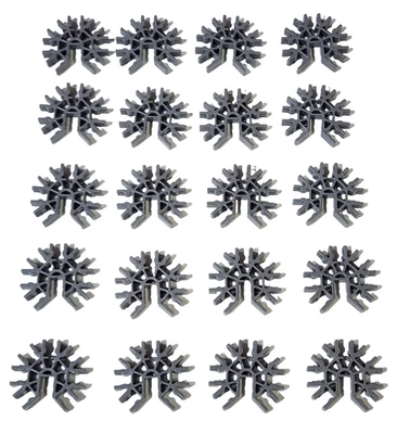 20 K'NEX Raro Gris 7 Vías Conectores Ranurados Estándar 3D Piezas Piezas KNEX Foto 1 de 3