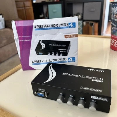 VGA Audio Switch 4x1 High Definition Wide Screen Open Box - Image 1 of 4