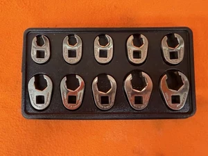 Snap On 210FRHMA 10pc 3/8" Drive 6-Point Metric Flare Nut Crowfoot Wrench Set  - Bild 1 von 5