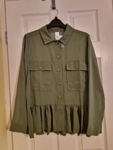 Wynne Layers Women's Chiffon Utility Jacket in Green, Size XS - Picture 1 of 5