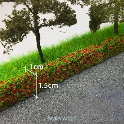 2PC Miniatures HO/OO Scale Shrubs Grasses Strip road garden Landscape Plants - Image 1 of 3