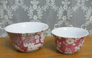 Liberty Of London Target - 2 Mixing / Serving Stoneware Bowls Set - 7.25", 5.75" - Picture 1 of 11
