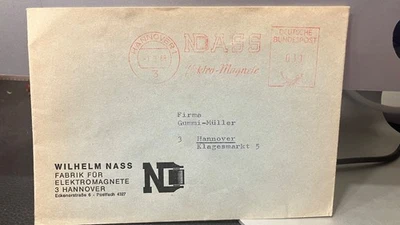 Alemania 1968 metro en Wilhelm Nass electromagnet empresa cubierta Foto 1 de 4