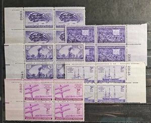 US Stamp Sc 922-26, 1944 Year Set, Plate Blk of 4, MLH F/VF CV$7.25 (510A87) - Picture 1 of 1