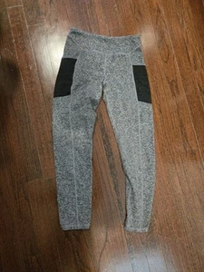 Sz M Zella Girls Dark Gray Leggins W/ Mesh Pockets - Picture 1 of 5