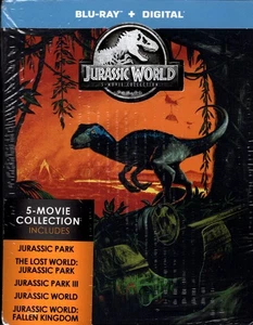 Jurassic World 5-Movie Collection (BLU-RAY) Limited Edition Steelbook SEALED - Picture 1 of 2