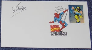 MARVEL COMICS 1ST DAY OF ISSUE STAMP~SIGNED STAN LEE~WOLVERINE~2007~COA - Picture 1 of 3