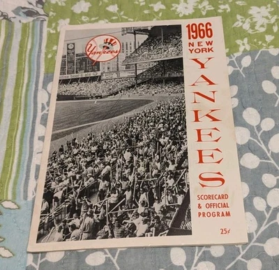 1966 New York Yankees vs Orioles Baseball Scorecard Program - Image 1 of 4