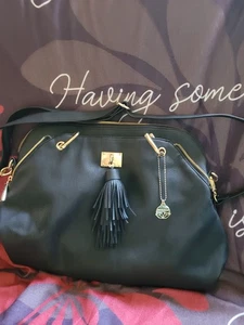 Große Buddha Kunstleder Umhängetasche groß Damen. Schonend gebraucht Quaste vorne - Bild 1 von 6