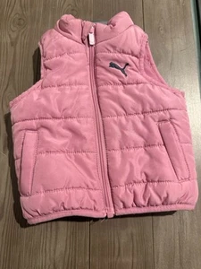 Gilet imbottito Puma bambino rosa con logo taglia 3-6 mesi - Foto 1 di 5