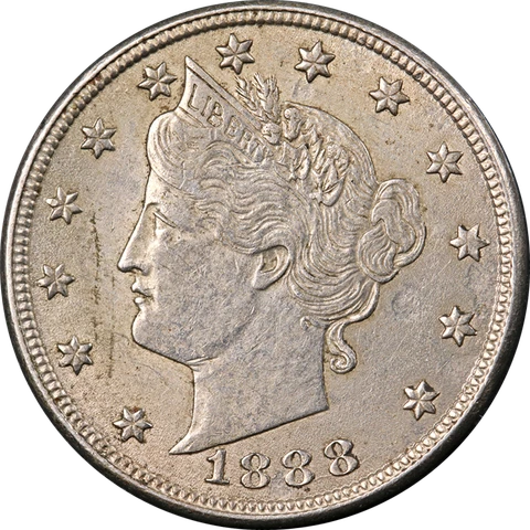 1888 Liberty V Nickel AU/BU Details Decent Eye Appeal Nice Strike Cover