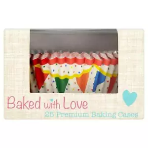 Cupcake Cases Muffin Bun Fairy Cake Baking Cups Bunting by Baked with Love 25 - Picture 1 of 1