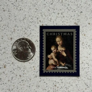 2022 Weihnachten USPS US Postal Service dünne Briefmarke Magnet #50644 - Bild 1 von 2