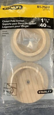 Enchufes de poste de armario de madera Stanley 1 y 5/8” (40 mm) #81-7502 nuevos en paquete Foto 1 de 4