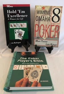3 Books:  THE POKER PLAYER'S BIBLE, HOLD 'EM EXCELLENCE & WINNING OMAHA POKER - Imagen 1 de 1
