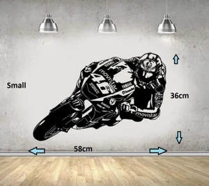 Pegatina de vinilo de Moto GP arte de pared para niños dormitorio garaje sala de juegos - Imagen 1 de 6