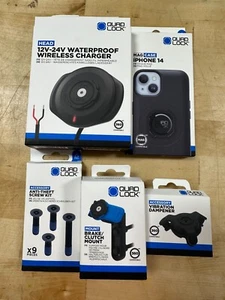Quad Lock Full Motorcycle/Moto Handlebar Mount Kit. - Foto 1 di 2