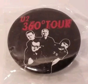 U2 Pinback Button 360 Tour 2009 Not Us Ltd concerto merchandise memorabilia come nuovo! - Foto 1 di 5