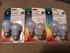 6 Sylvania 40W Daylight Standard Base Fan Bulbs Made In USA - Picture 1 of 2