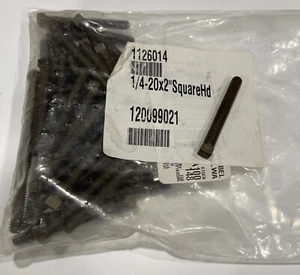 Packung mit 50 - 1/4"-20 x 2" (CT) Vierkant HD Madenschraube - Cup Point - Phosphat-Finish - Bild 1 von 5