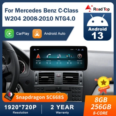 Carplay Multimedia Touch Screen For Mercedes Benz C Class W204 NTG4.0 8+256G - Image 1 of 4