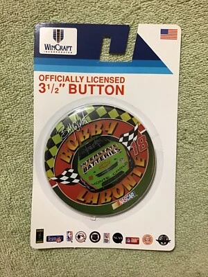 1995 BOBBY LABONTE #18 Interstate Wincraft 3 1/2 Inch Button Pin NEW / Unused - Image 1 of 2