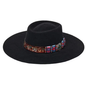 Stampede Hats - “Midnight” Wool Felt Bohemian Bolero Hat - Picture 1 of 5